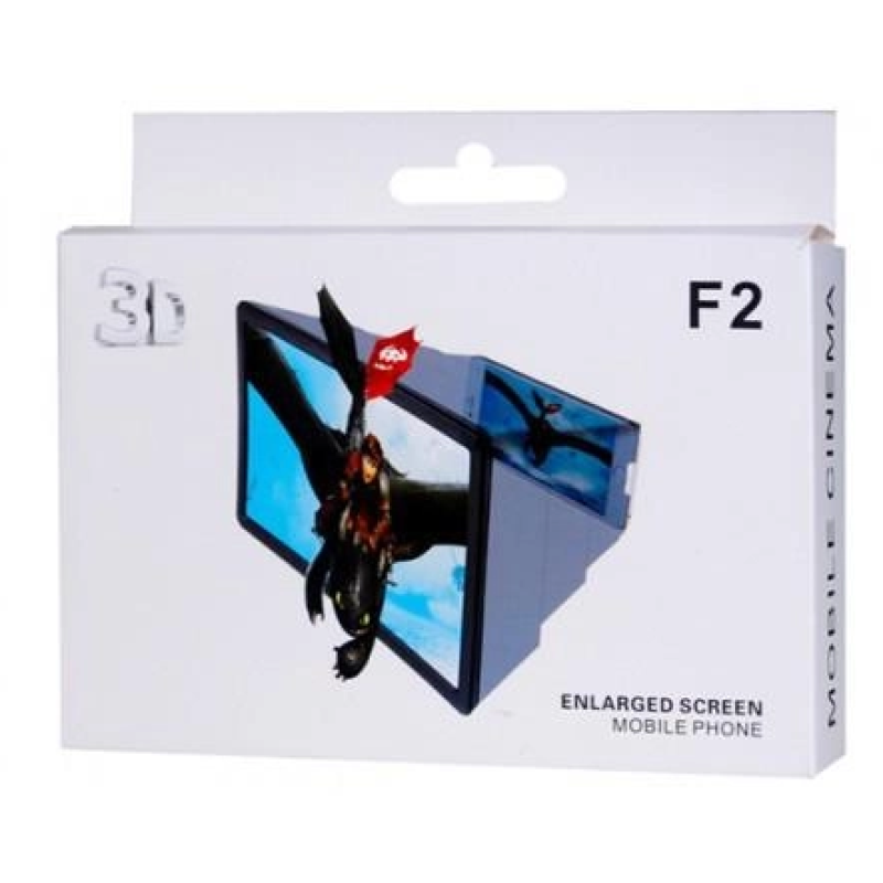 Підставка телефону збільшувальний 3D екран F2 / Мобільна лупа F2 / Чорний