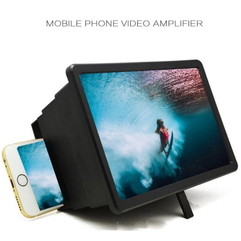 Підставка телефону збільшувальний 3D екран F2 / Мобільна лупа F2 / Чорний