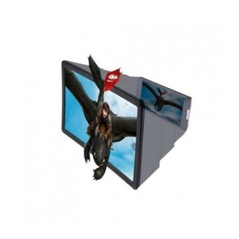 Підставка телефону збільшувальний 3D екран F2 / Мобільна лупа F2 / Чорний