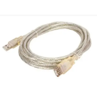 Кабель-подовжувач USB - USB 2.0 AM-AF / для швидкої передачі даних / 1.5 метра / Прозорий