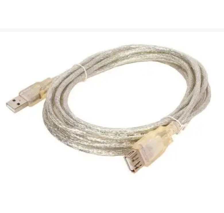 Кабель-подовжувач USB - USB 2.0 AM-AF / для швидкої передачі даних / 1.5 метра / Прозорий