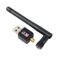 Wi-Fi USB 2.0 модуль Wireless (2367) / Адаптер 802.IIN / 300 Mbps / Черный