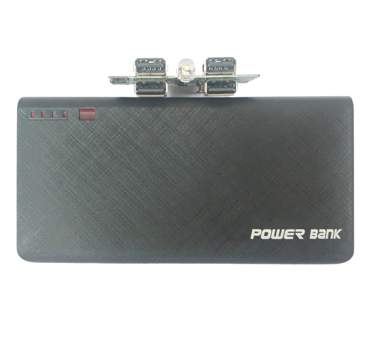 Корпус для Power Bank на 6 аккумуляторов 18650 (20000mAh) / Чорно-червоний