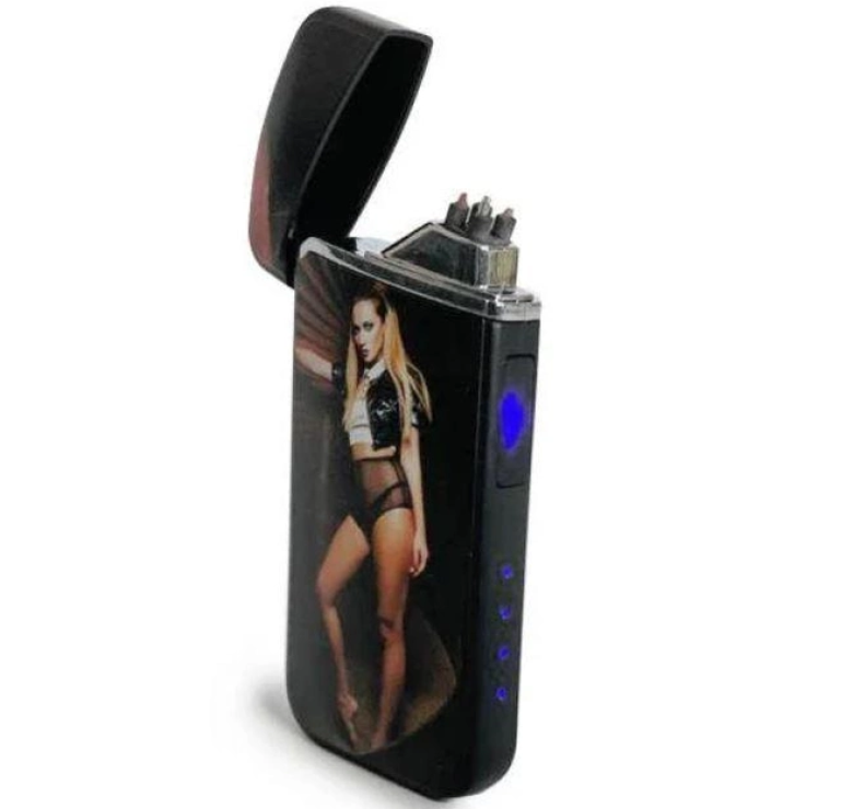 Электроимпульсная зажигалка ZGP 28 (7652) / USB зажигалка / Черная