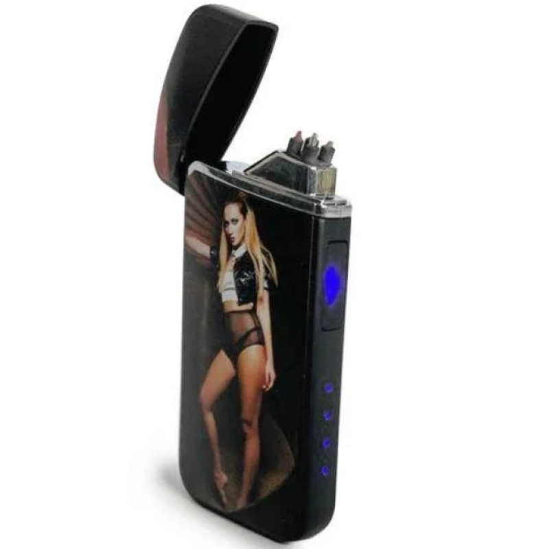 Электроимпульсная зажигалка ZGP 28 (7652) / USB зажигалка / Черная