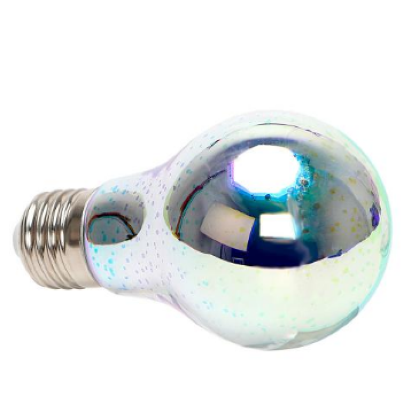 Лампочка 3D феєрверк (8809) / Лампа-нічник / Декоративна LED лампочка / Срібний