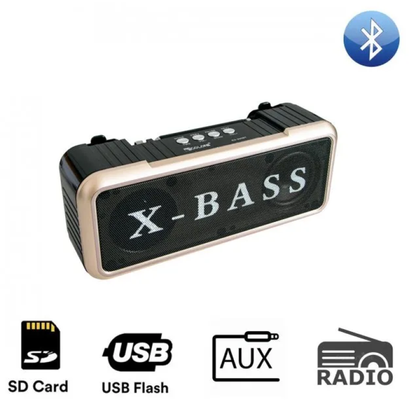 Радиоприемник GOLON RX-200BT / Радио RX 200BT / ФМ приемник с флешкой/ Черный