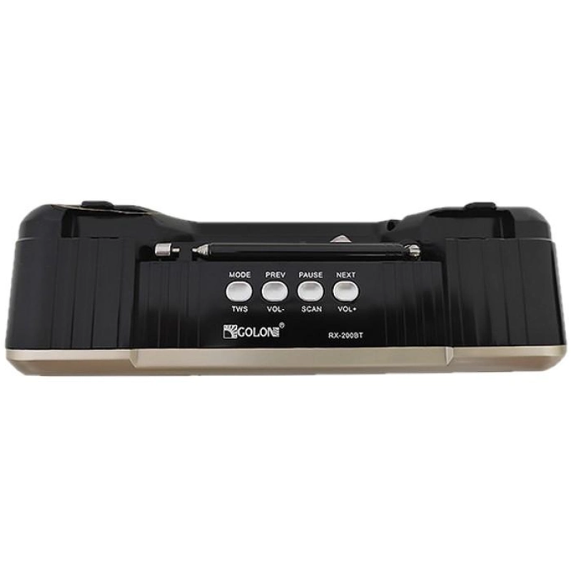 Радиоприемник GOLON RX-200BT / Радио RX 200BT / ФМ приемник с флешкой/ Черный