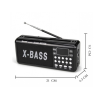 Радиоприемник GOLON RX-BT205L / Радио RX RX-BT205L / ФМ приемник с флешкой/ Черный