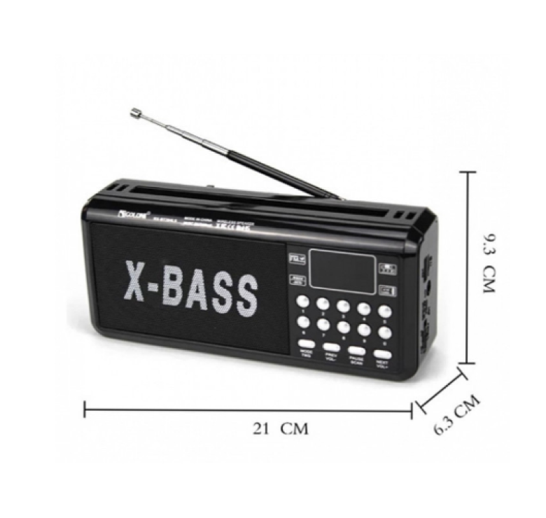 Радиоприемник GOLON RX-BT205L / Радио RX RX-BT205L / ФМ приемник с флешкой/ Черный
