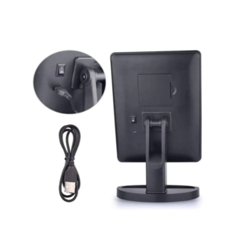 Зеркало с подсветкой Led Mirror / Зеркало для макияжа з USB / Черный