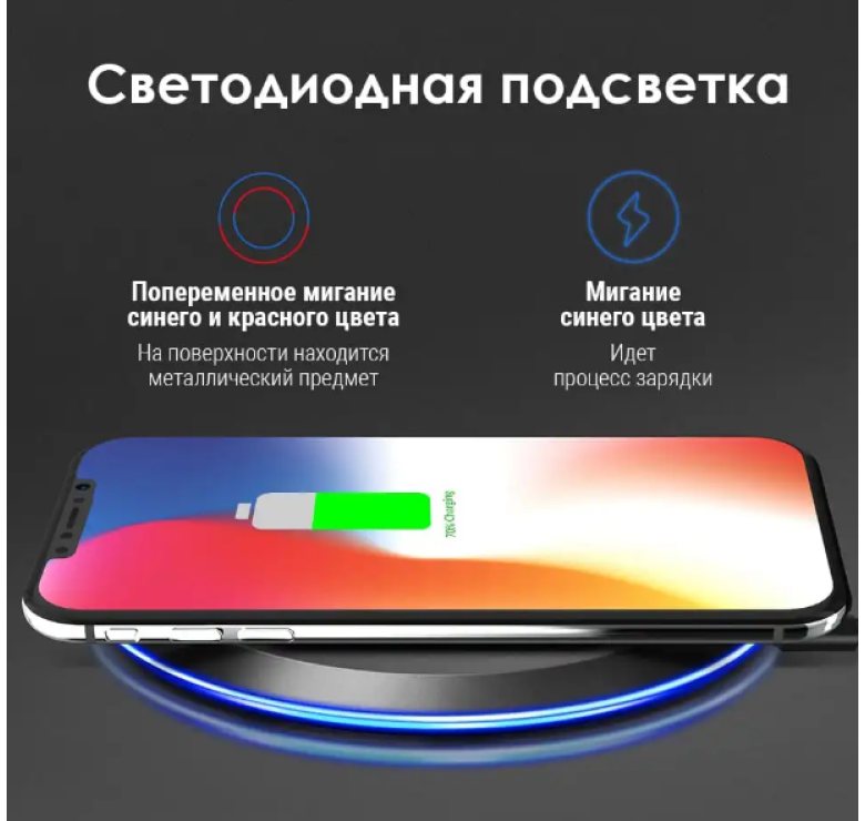 Беспроводное оригинальное зарядное устройство для TOPK B02W быстрая зарядка 10W / Черный
