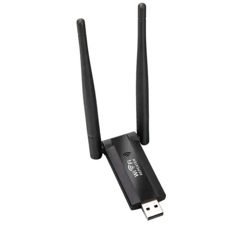 Репитер 9205 / Wi-Fi Усилитель 300 Мбит / Беспроводной Wi-Fi репитер с двумя антеннами / Черный