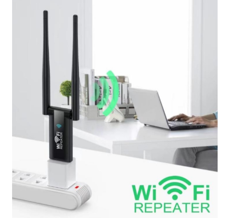 Репитер 9205 / Wi-Fi Усилитель 300 Мбит / Беспроводной Wi-Fi репитер с двумя антеннами / Черный