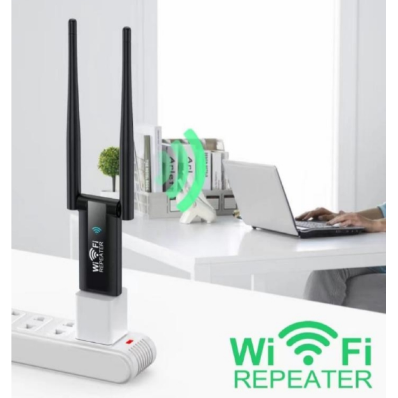 Репитер 9205 / Wi-Fi Усилитель 300 Мбит / Беспроводной Wi-Fi репитер с двумя антеннами / Черный