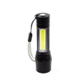 Кишеньковий ручний світлодіодний ліхтарик BL-B511 / mirco USB / Чорний
