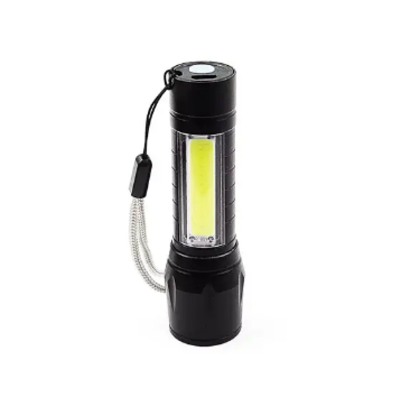 Карманный ручной светодиодный фонарик BL-B511 / mirco USB / Черный