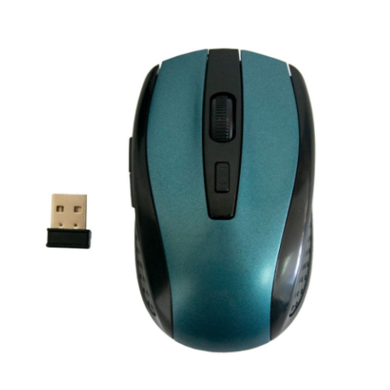Бездротова мишка Wireless Mouse G-109 / Комп'ютерний ведмедик бездротовий 2.4GHz / Чорно-Зелений