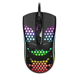 Проводная мышь  LED KW-10 (7816) с подсветкой  / Компьютерная мышка проводная 1.3M / Черный