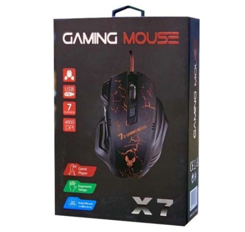 Провідна миша Gaming Mouse X7 з підсвічуванням / Комп'ютерна мишка провідна 1.5M / Чорний