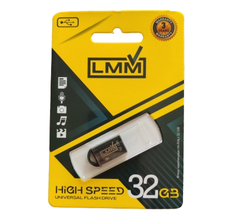 Флеш накопитель USB на 32 гб / скорость 2.0 "LMM" mini Fit series / Серебряный
