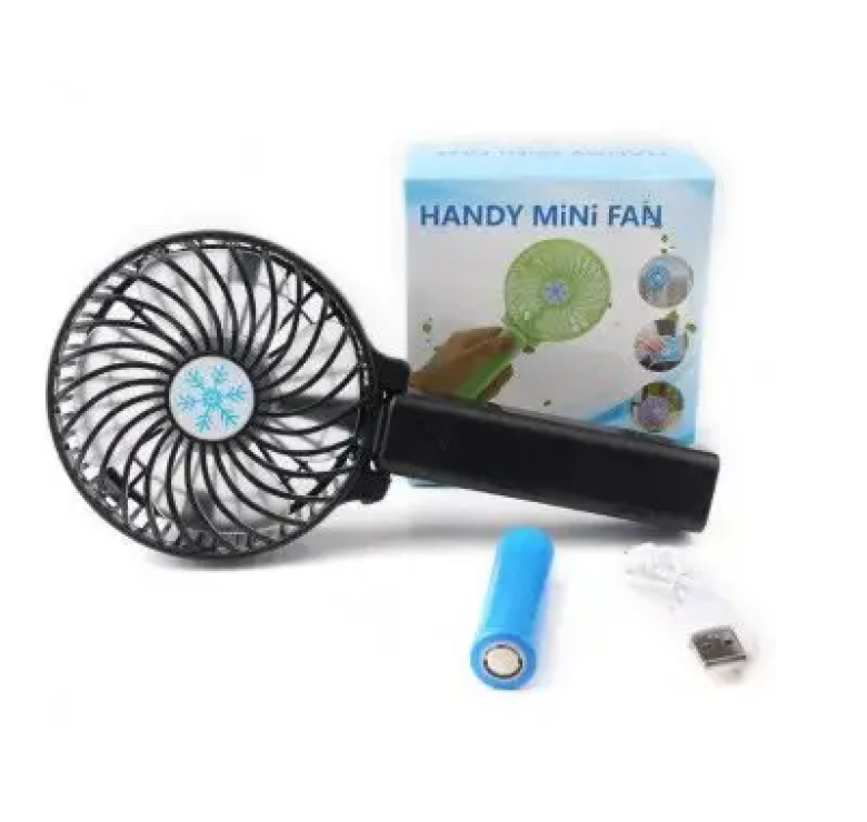 Мини вентилятор ручной аккумуляторный Handy Mini Fan USB / Черный
