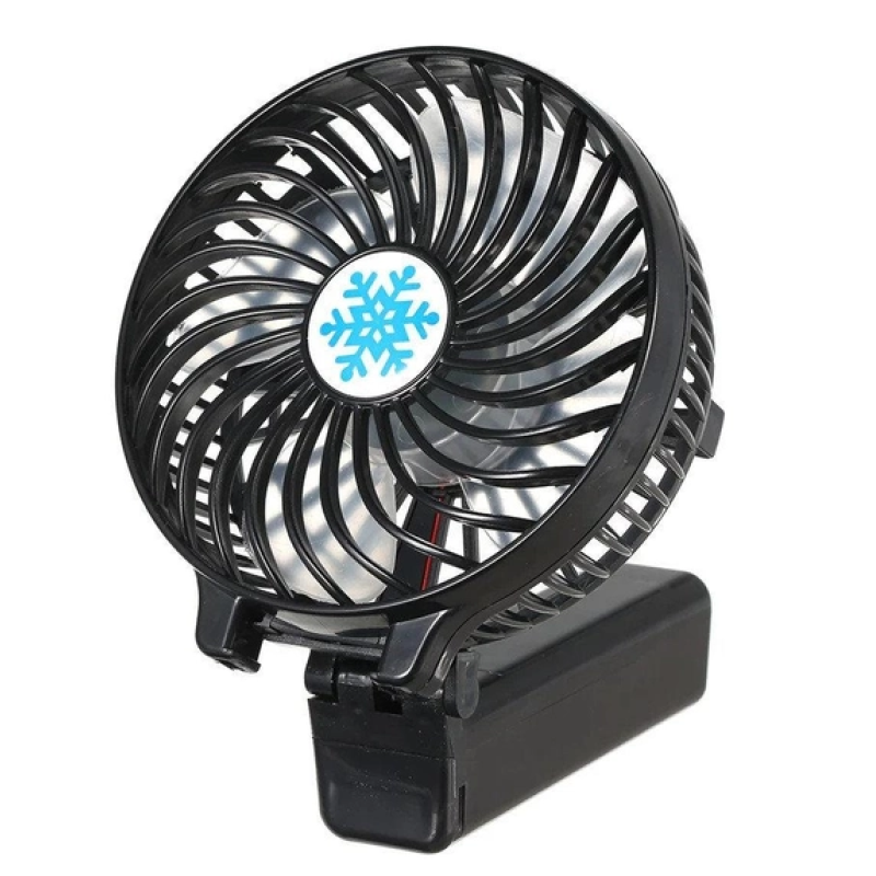 Мини вентилятор ручной аккумуляторный Handy Mini Fan USB / Черный