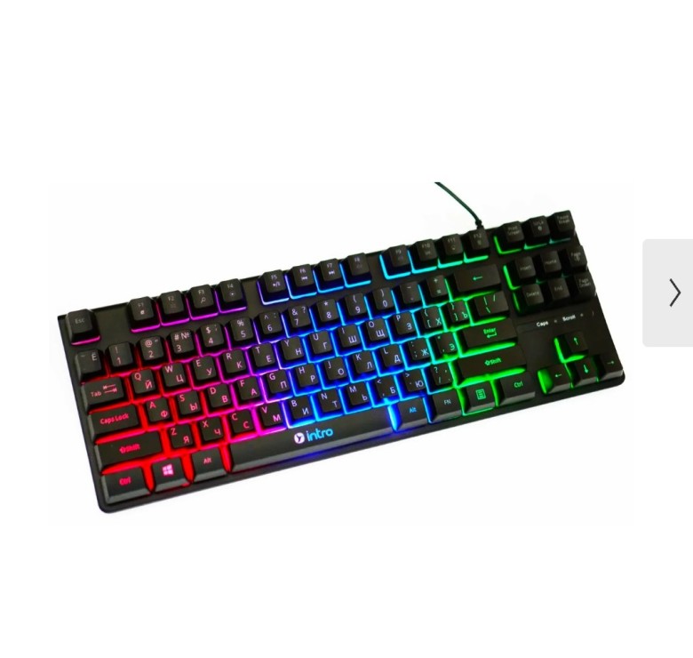 Клавиатура USB с подсветкой RGB \ Keyboard intro DX750 \ Черная