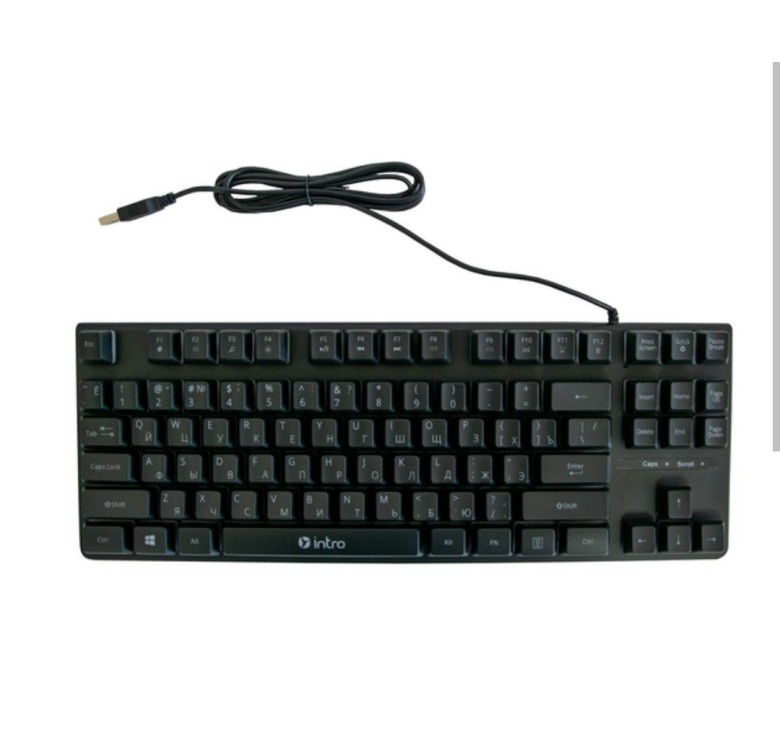 Клавиатура USB с подсветкой RGB \ Keyboard intro DX750 \ Черная