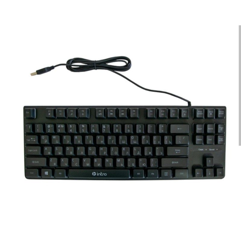 Клавіатура USB з підсвічуванням RGB \ Keyboard intro DX750 \ Чорна