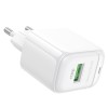 Сетевая зарядка Borofone BASA2A для смартфонов \ Быстрая зарядка 3.0 Ампер \ Белая
