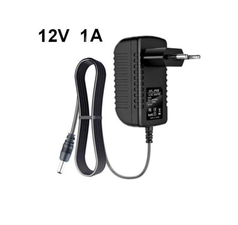 Сетевое зарядное устройство / 12V 1A / AC/DC Power Adapter 1210 / Чёрный