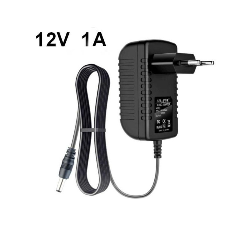 Сетевое зарядное устройство / 12V 1A / AC/DC Power Adapter 1210 / Чёрный