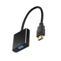 Переходник HDMI – VGA для передачи видео и аудио сигнала / Черный
