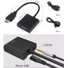 Переходник HDMI – VGA для передачи видео и аудио сигнала / Черный