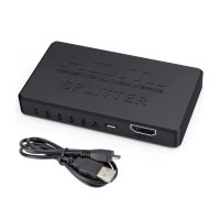 HDMI разветвитель (сплиттер) 1x4 порта v1.4 с блоком питания (Черный)