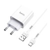Оригінальний зарядний USB блок живлення Hoco. C81A 5V 2.1 А Білий