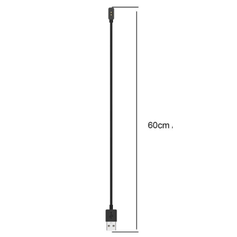 Магнитный USB кабель для зарядки фитнес браслета Xiaomi Mi Band 10>60см.> Черный