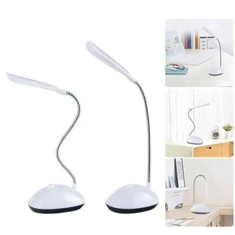 Настольная светодиодная Led лампа X-7188 / На батарейках ААА / Белый