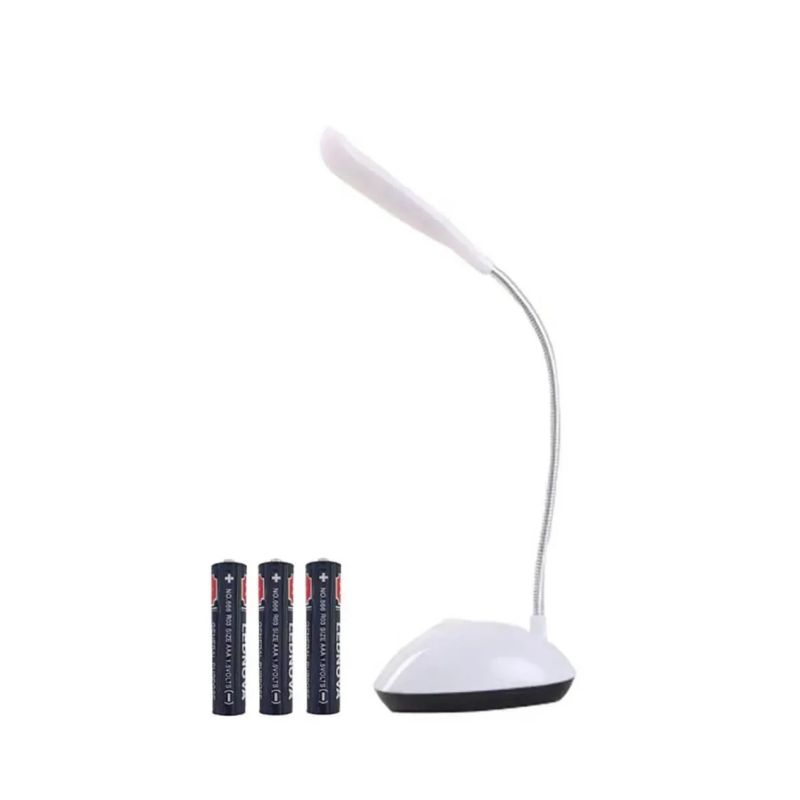 Настольная светодиодная Led лампа X-7188 / На батарейках ААА / Белый