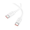 Кабель Hoco. X115 Type-C - Type-C / для смартфонов, ноутбуков / До 240 Ватт / 1 метр / Белый