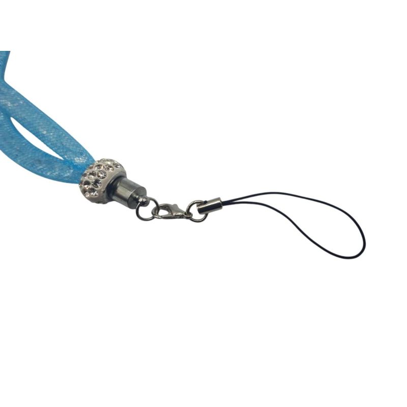 Шнурок на шею для телефона / Голубой