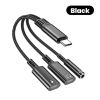 Переходник 60W 3в1 для Iphone 17, 17Pro, 17 Air \ Type-c - AUX 3.5, Type-c ( зарядка), AUX Type-c \ Черный