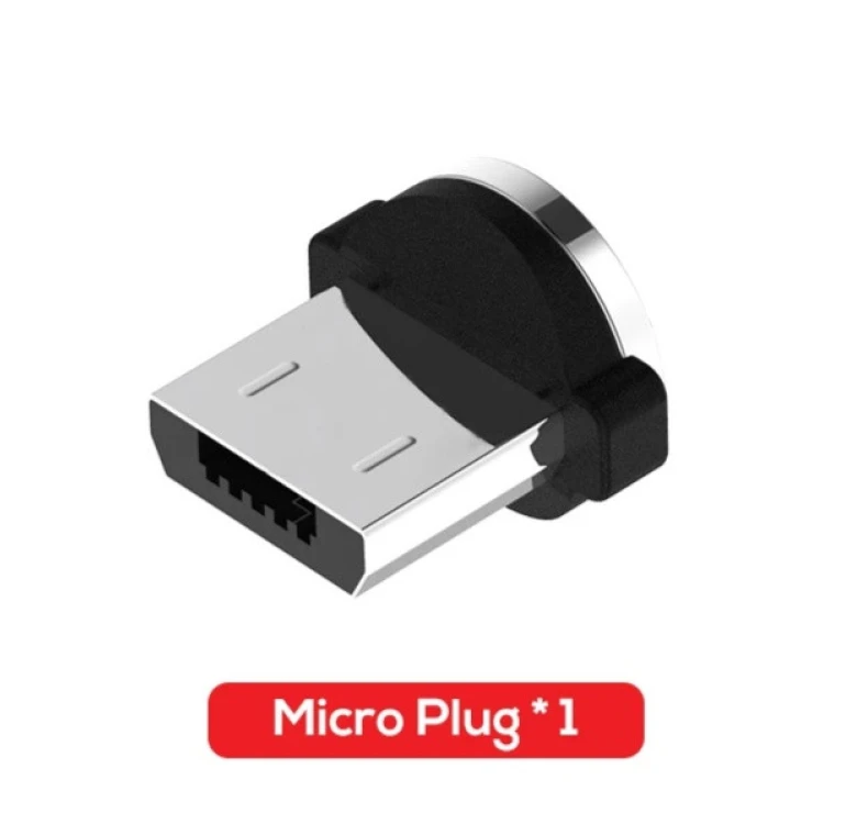 Магнітний круглий конектор Micro USB TOPK для кутового кабеля