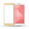 Закаленное защитное стекло на Xiaomi Redmi Go с золотой рамкой