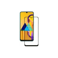 Закаленное защитное стекло на Samsung Galaxy M30 / M30s / M305 с черной рамкой