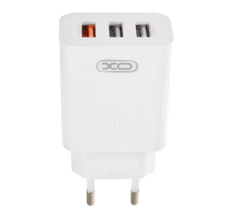 Оригінальний блок живлення XO-L72 з кабелем для Iphone 3 USB Швидка зарядка Quick Charge 3.0 Білий
