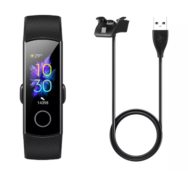 Зарядный кабель USB для браслета Honor Band 3 / Honor Band 4 / Honor Band 5 / 100 см. Черный