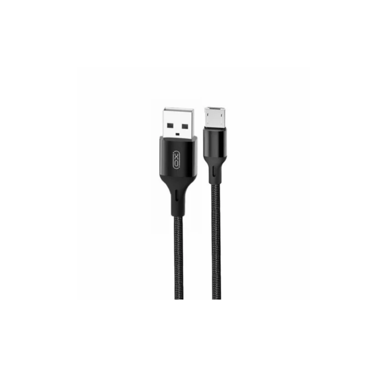 Кабель XO-NB143 / Micro - USB / Нейлоновый / 2 ампера / 2 метра / Черный