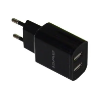 Блок живлення Awei C3 / Адаптер AWEI 2 USB / швидка зарядка (7658) / Чорний